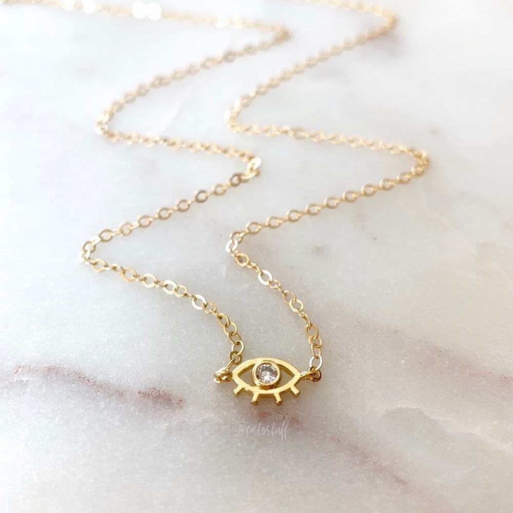Evil Eye Cz Necklace